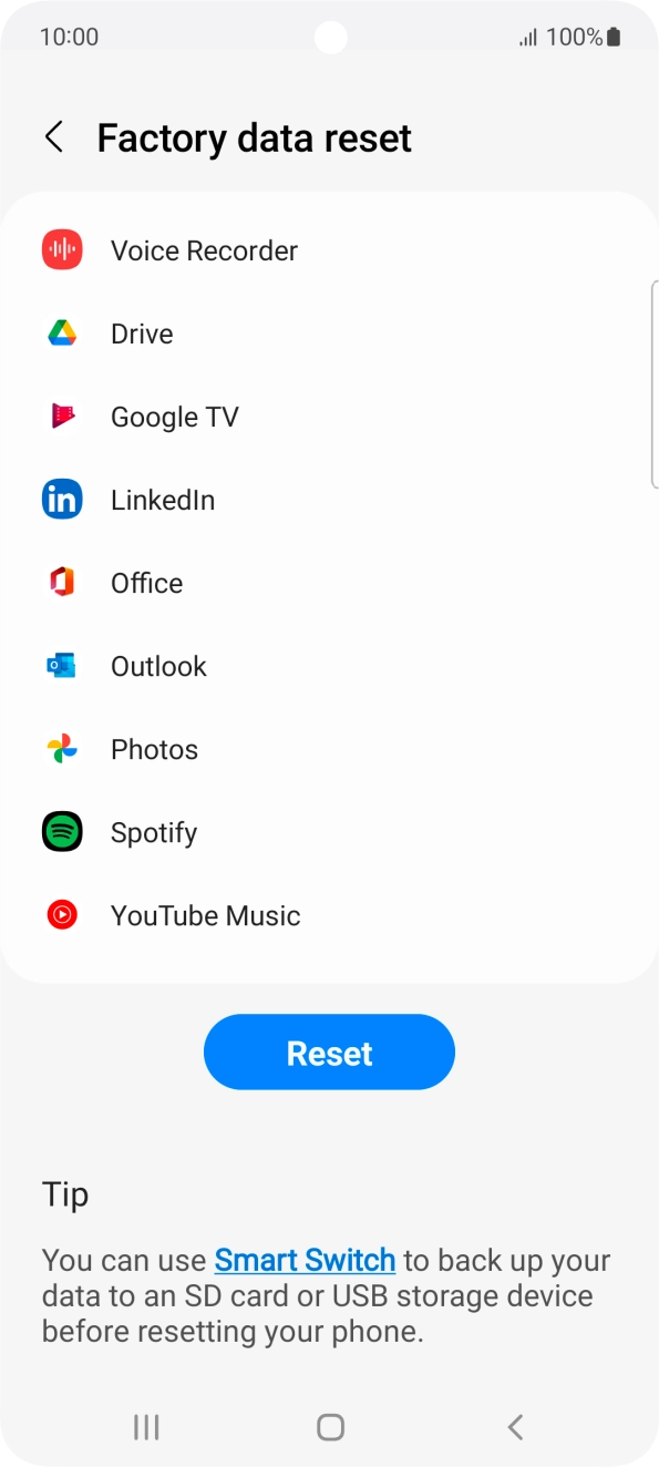 Press Reset.