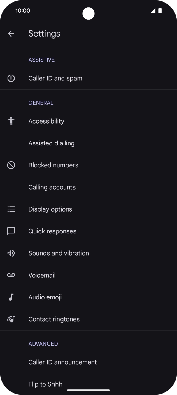 Press Calling accounts.