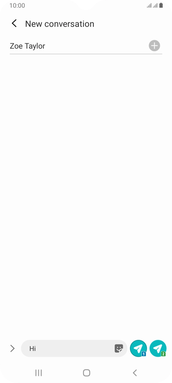 Press the send icon next to the required SIM when you've written your text message. Press the send icon next to the required SIM when you've written your text message.