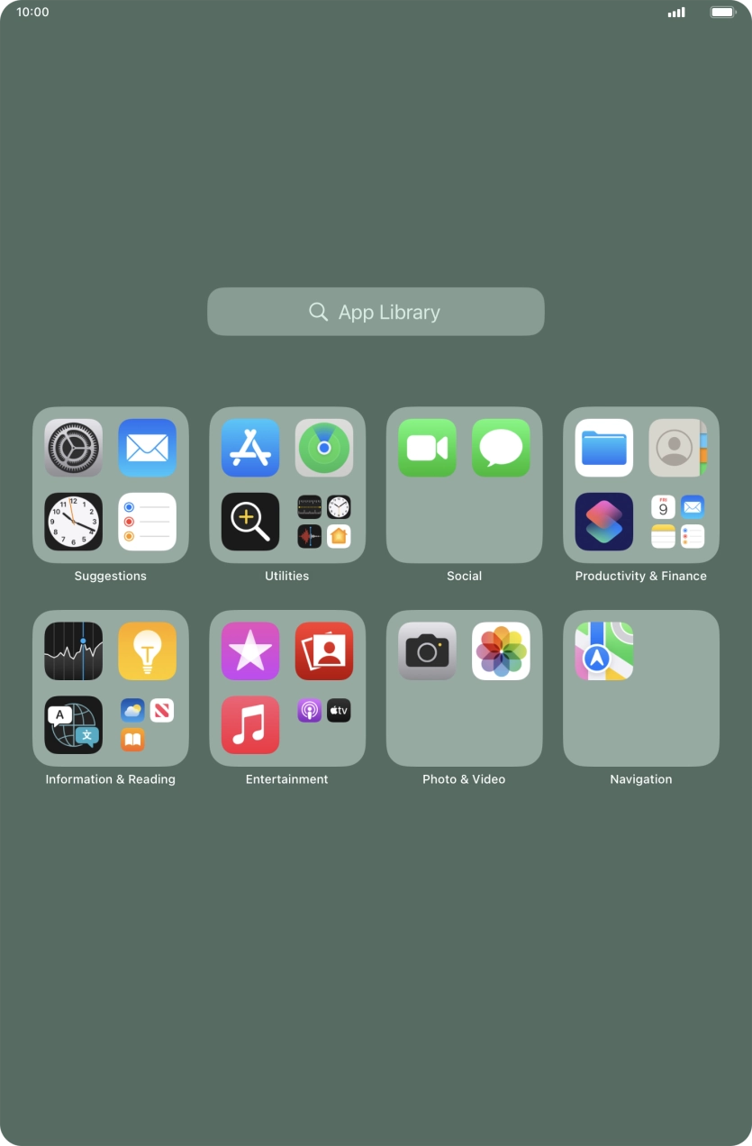 Press the required app. Press the required app.