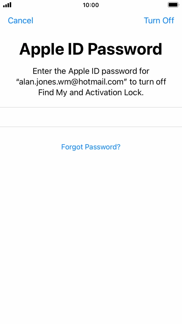 Press Turn Off.