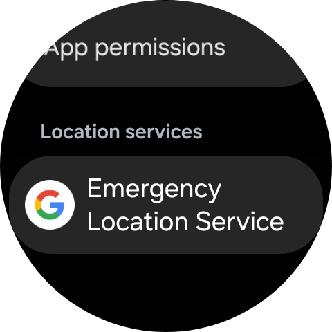 Press Emergency Location Service. Press Emergency Location Service.