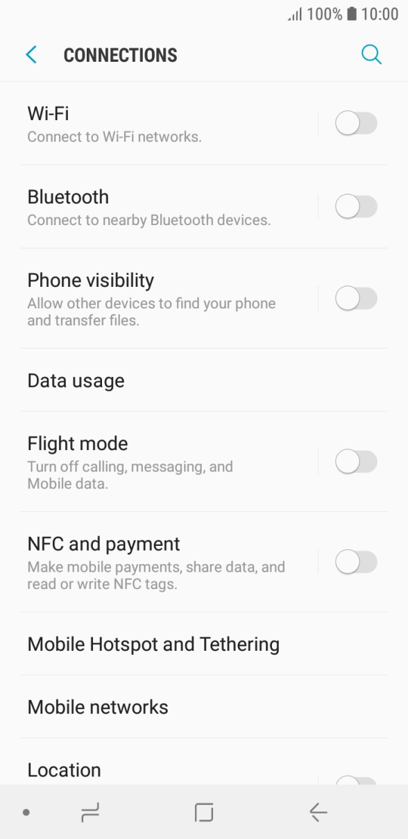 Press Mobile Hotspot and Tethering. Press Mobile Hotspot and Tethering.