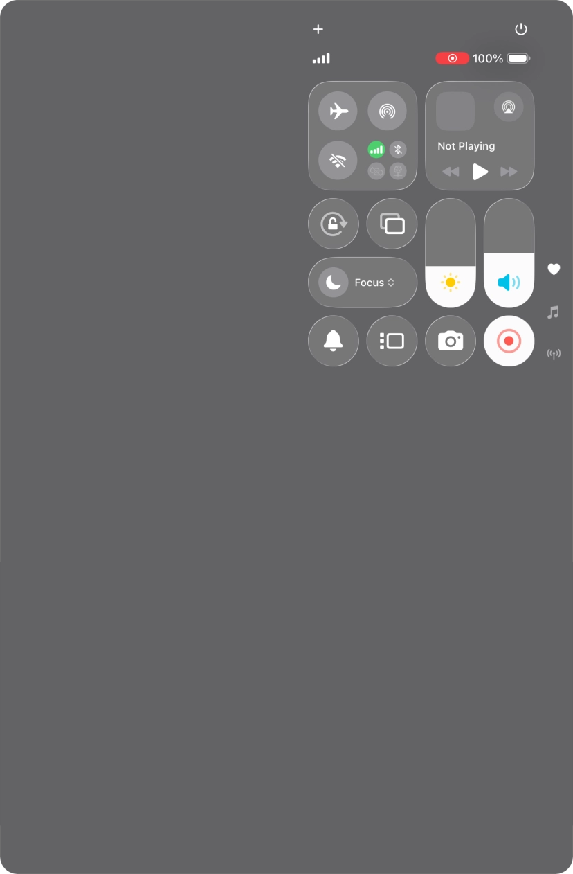 Press the screen recording icon to stop the recording.