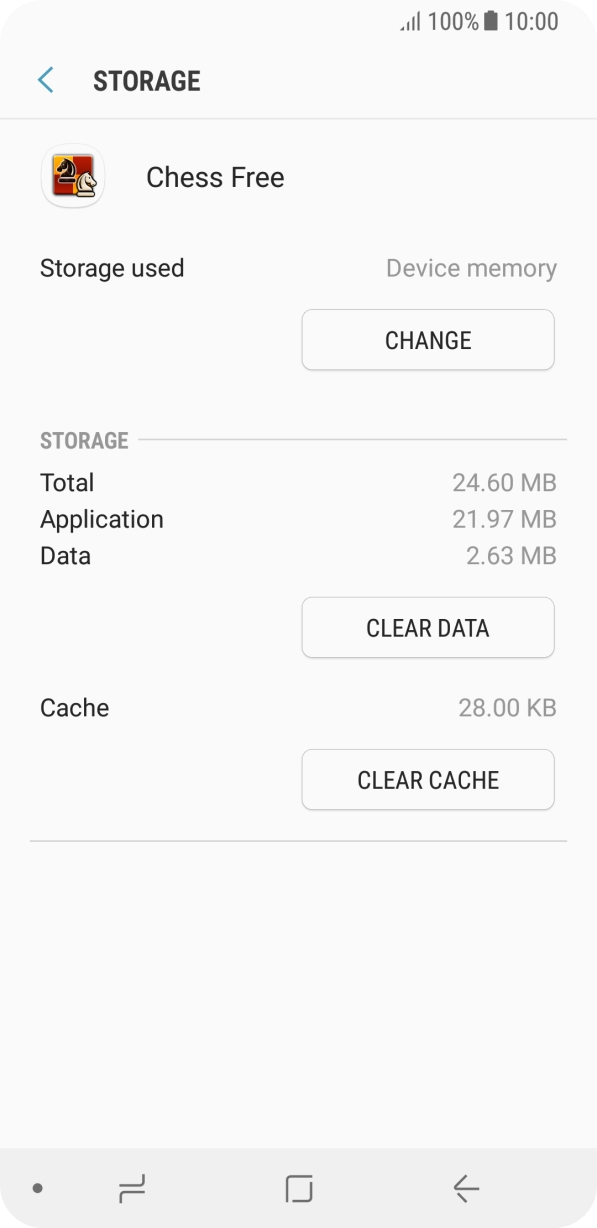 Press CLEAR CACHE.