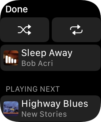 Press the shuffle icon. Press the shuffle icon.