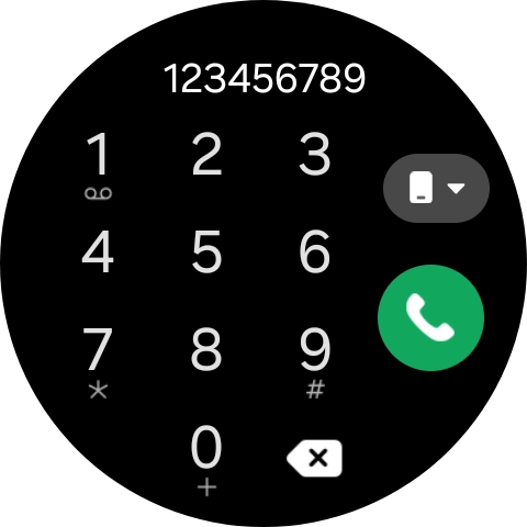 Press the call icon.