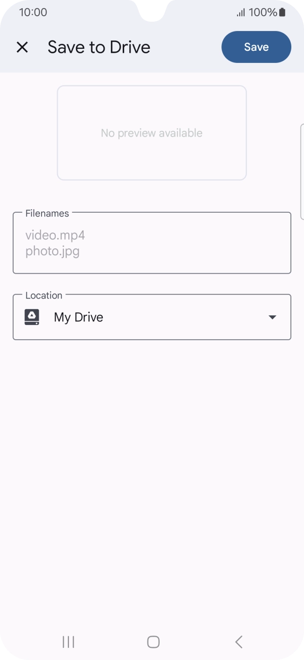 Press the field below 'Location' and go to the required folder.