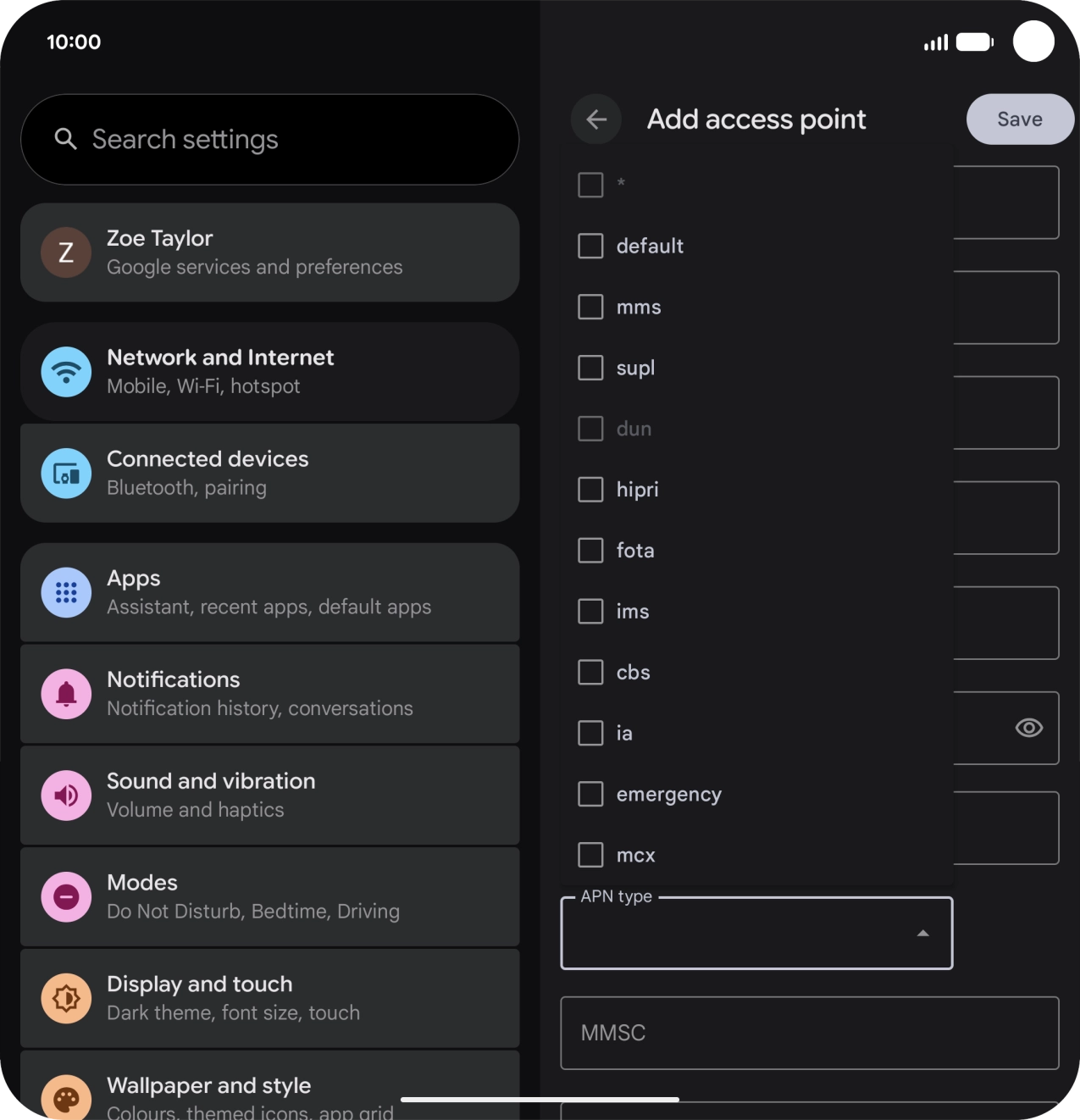 Press default to turn on the setting. Press default to turn on the setting.