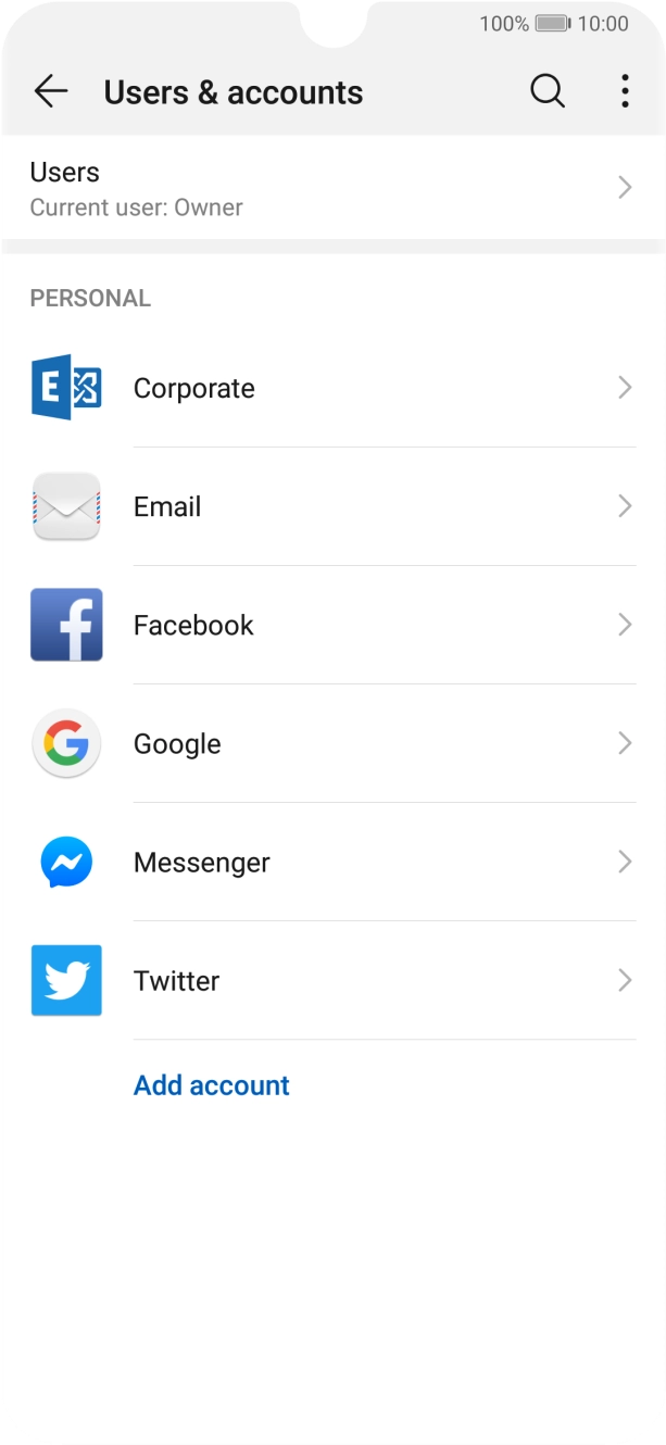 Press the menu icon.