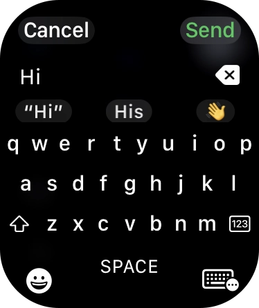 Press the input icon.
