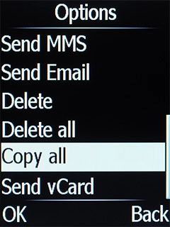 Select Copy all.