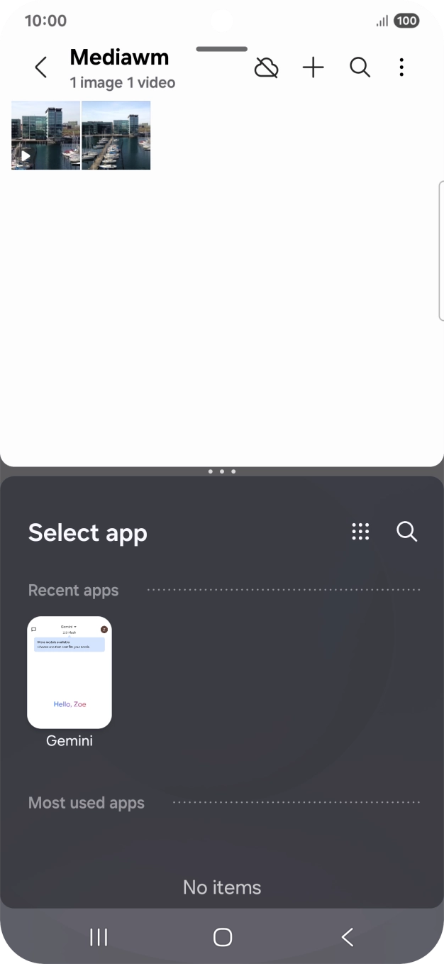 Press the second application. Press the second application.
