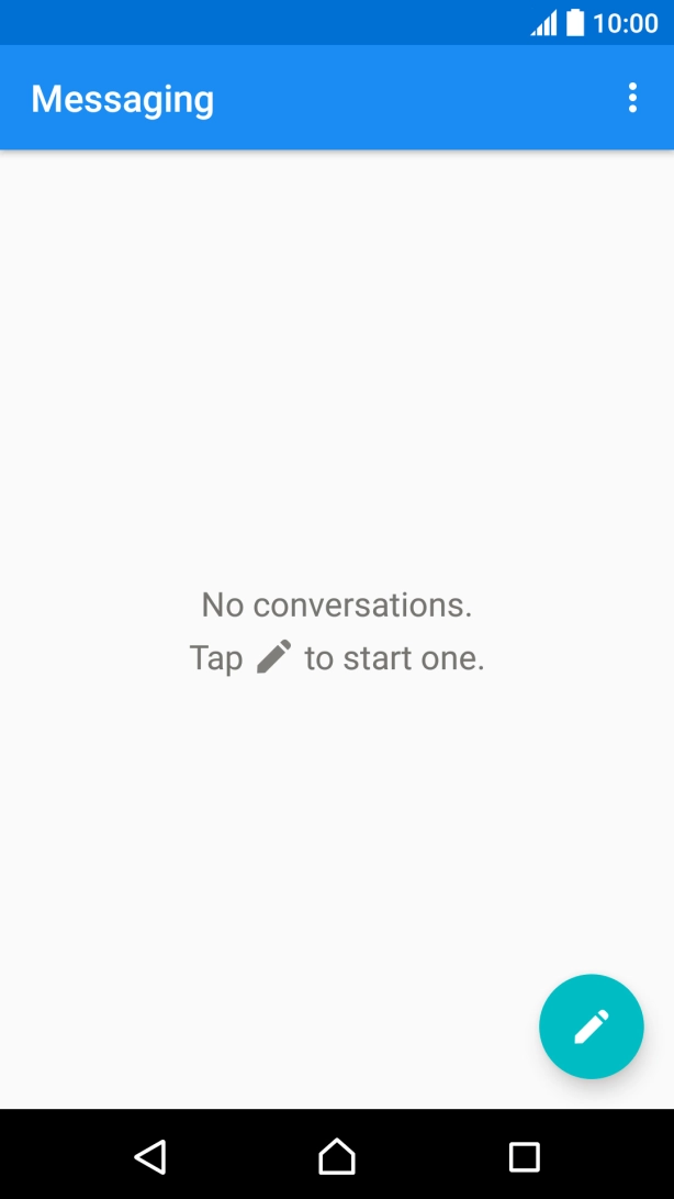 Press the new message icon. Press the new message icon.