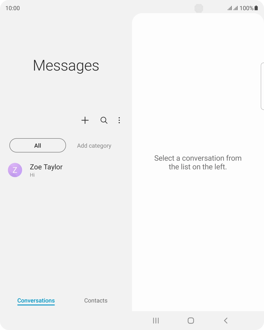 Press the new message icon. Press the new message icon.