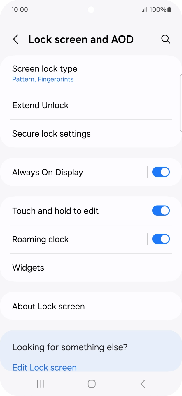 Press Screen lock type and key in the additional lock code you created earlier.