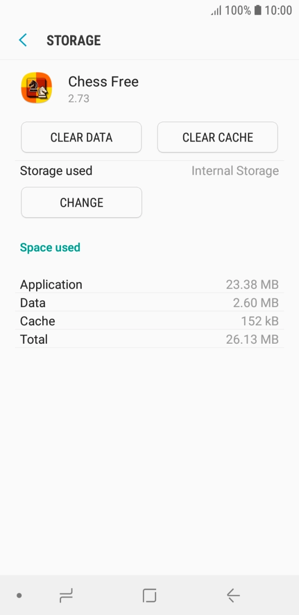 Press CLEAR CACHE.