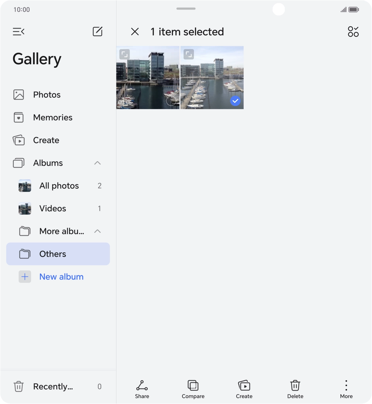 Press the select all icon.