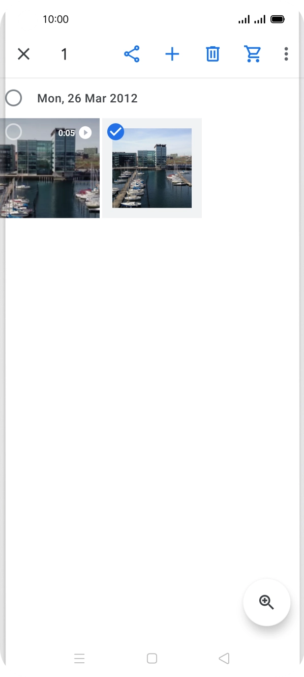 Press the required pictures or video clips to add them. Press the required pictures or video clips to add them.