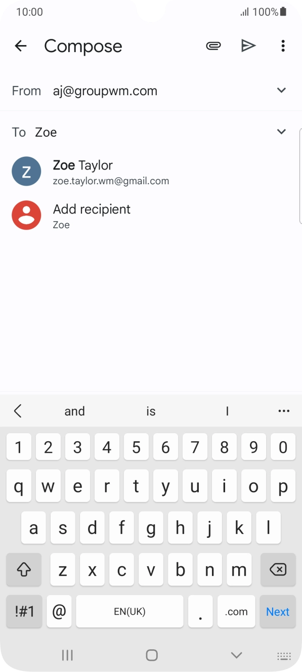 Press the required contact.