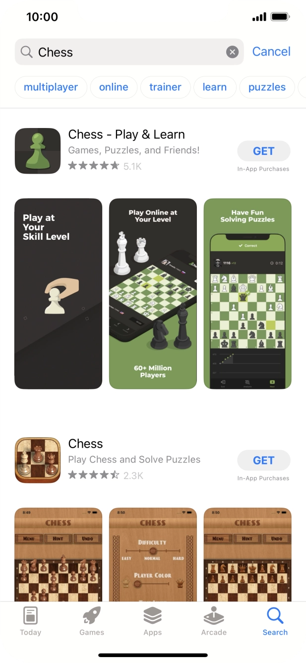 Press the required app. Press the required app.