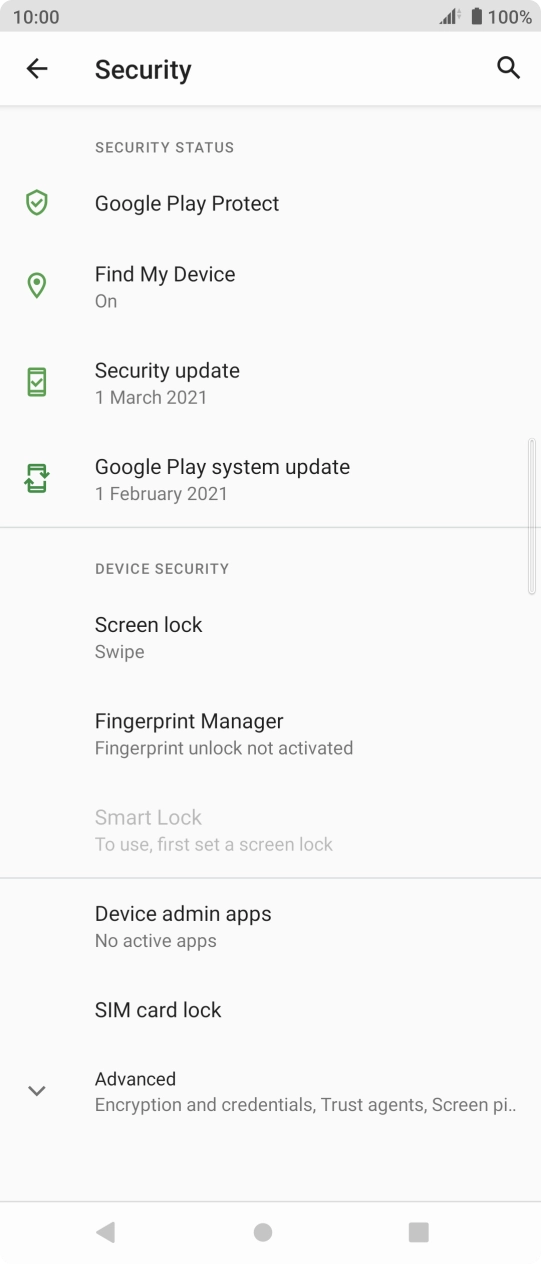 Press Fingerprint Manager. Press Fingerprint Manager.