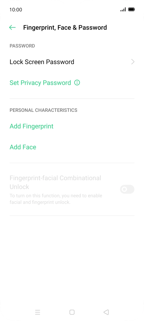 Press Lock Screen Password and key in the additional phone lock code you created earlier. Press Lock Screen Password and key in the additional phone lock code you created earlier.