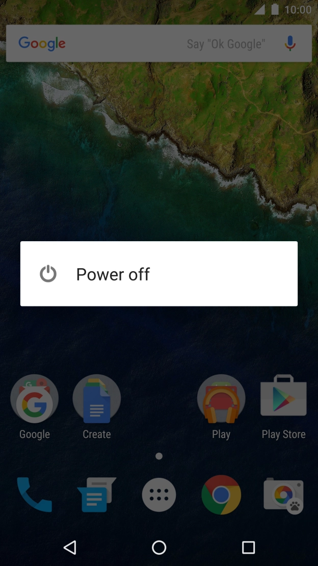Press Power off.