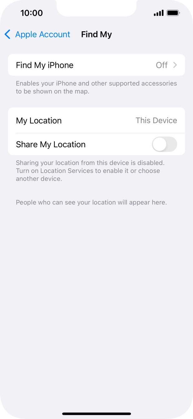 Press Find My iPhone. Press Find My iPhone.