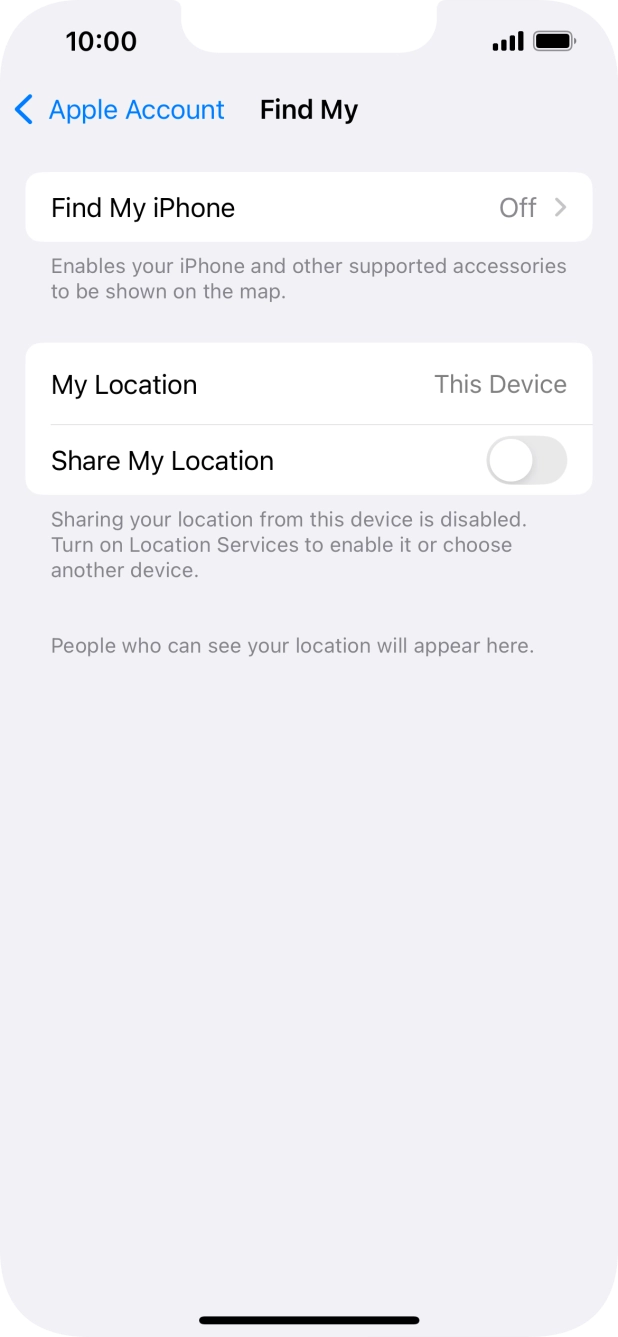 Press Find My iPhone. Press Find My iPhone.