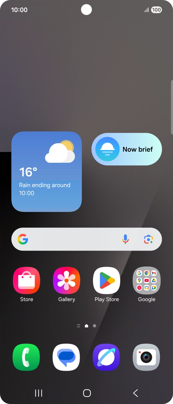 Slide your finger downwards starting from the top right side of the screen.