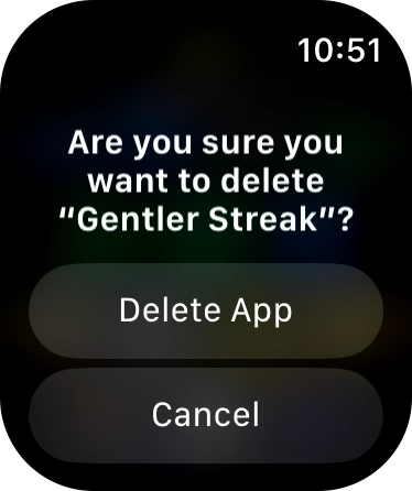 Press Delete App.