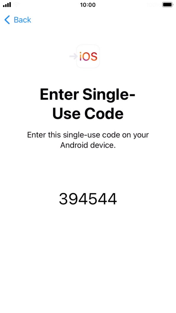 Follow the instructions on the screen and in the 'Move to iOS' app to transfer the content from the Android phone to your phone and set up your phone and prepare it for use.