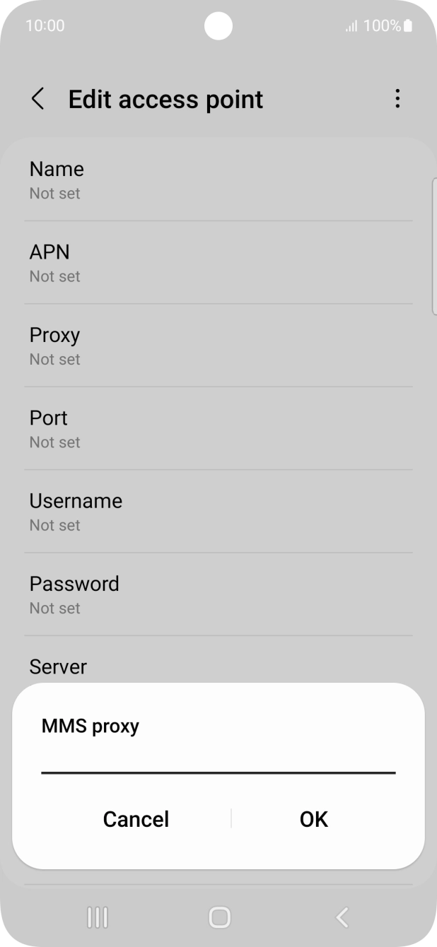 Key in 82.132.254.1 and press OK. Key in 82.132.254.1 and press OK.