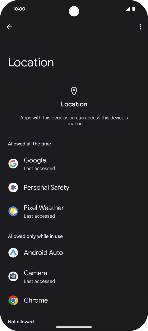 Press the required app.