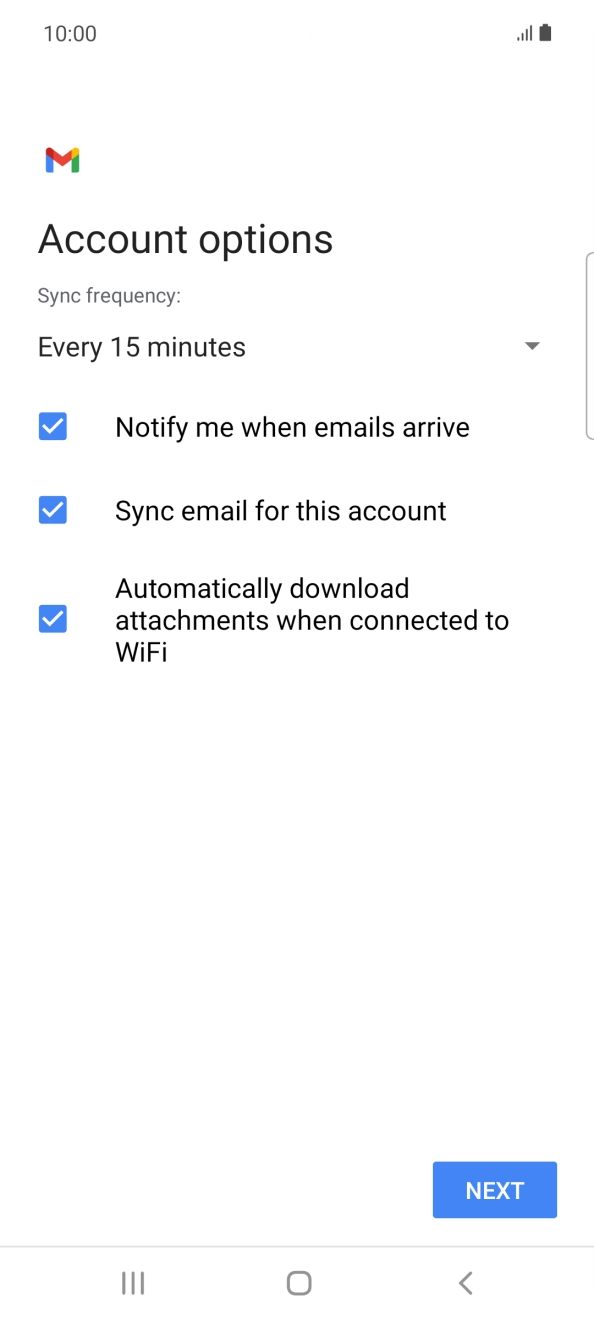 Press the drop down list below 'Sync frequency:'.
