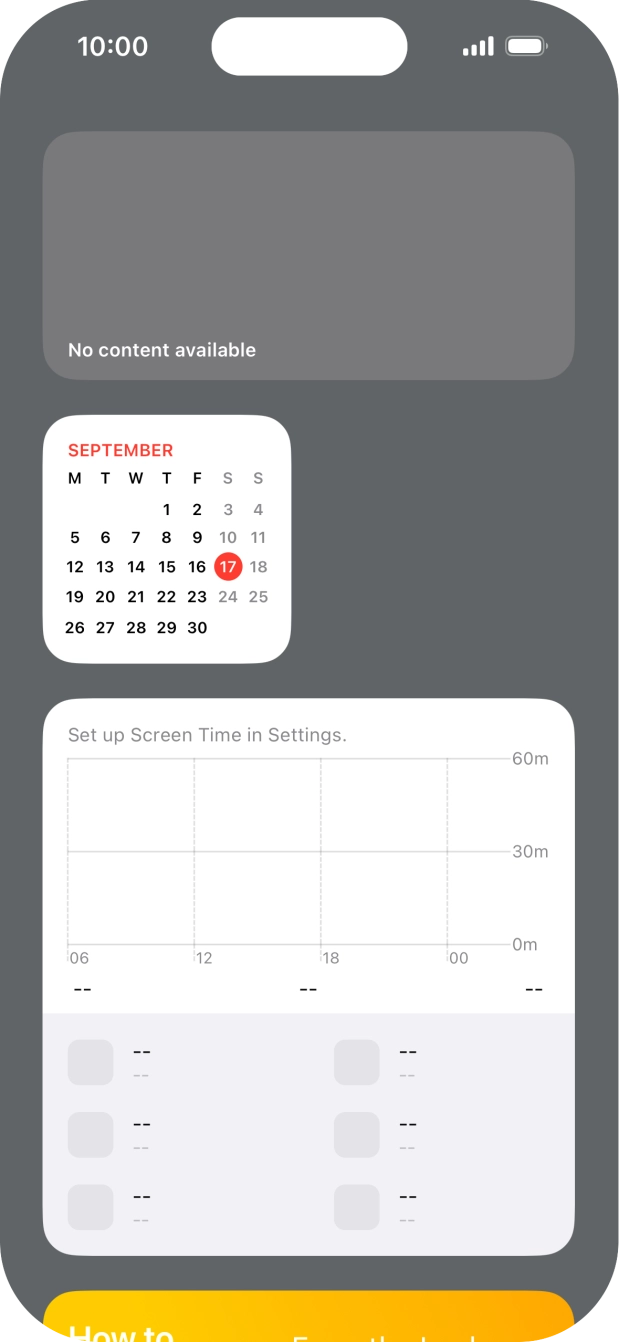 Press and hold the required Widget Stack. Press and hold the required Widget Stack.