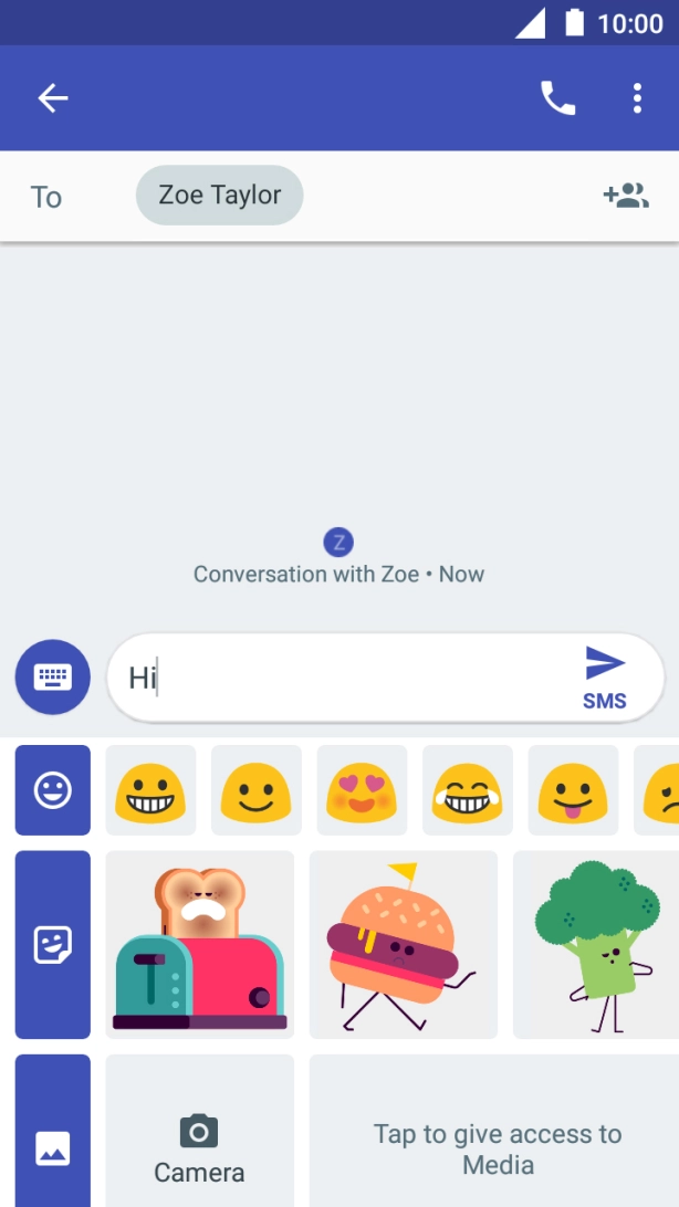 Press the picture icon. Press the picture icon.