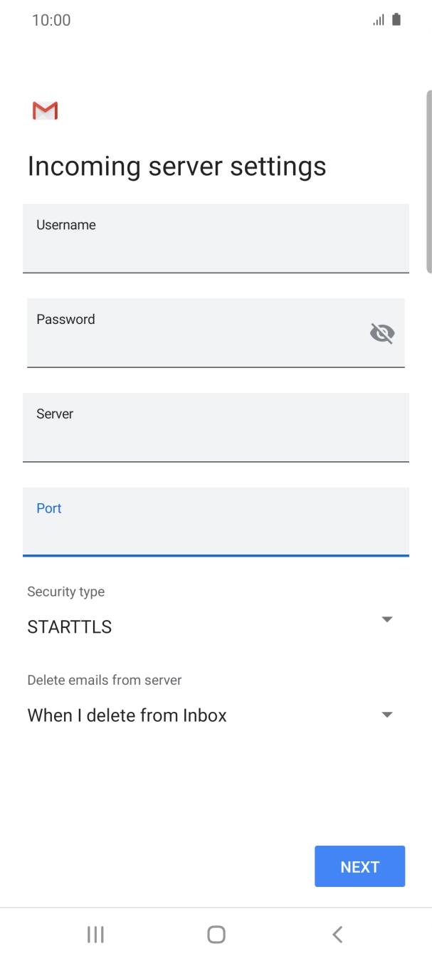 Press the drop down list below 'Security type'. Press the drop down list below 'Security type'.