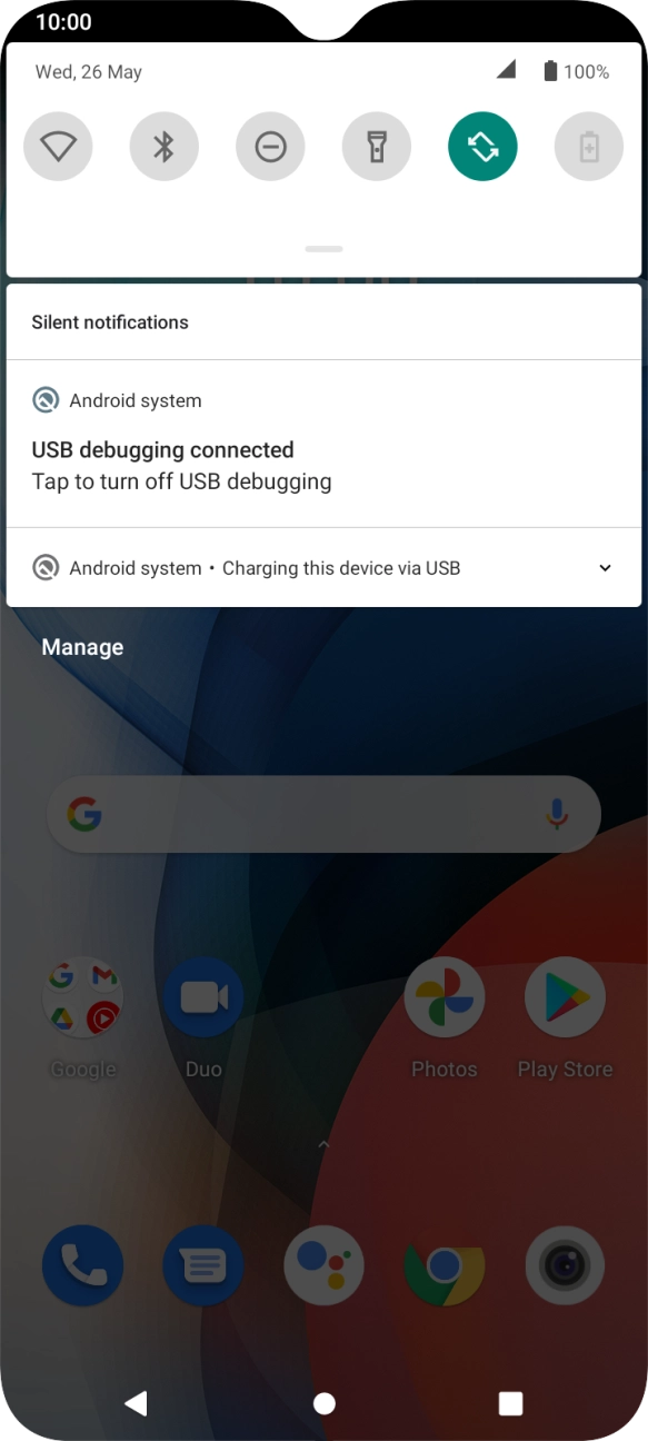Press Android system. Press Android system.