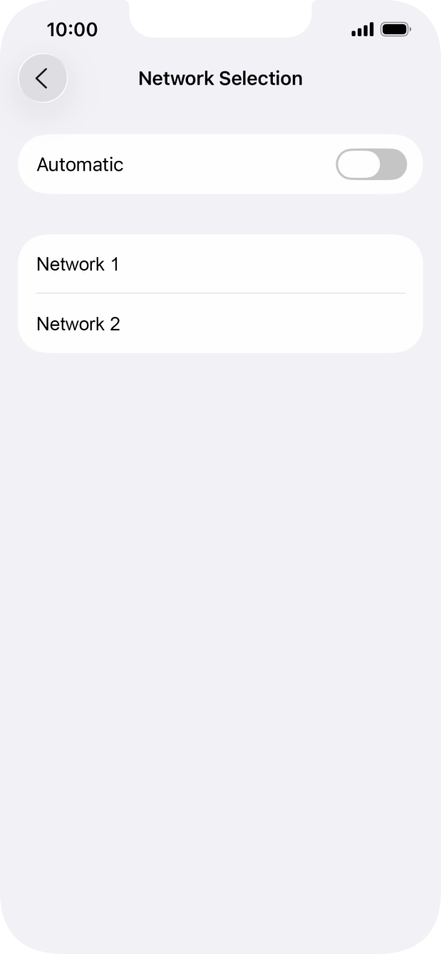 If you turn off the function, press the required network. If you turn off the function, press the required network.