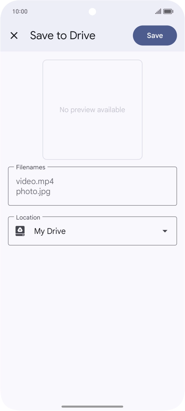 Press the field below 'Location' and go to the required folder. Press the field below 'Location' and go to the required folder.