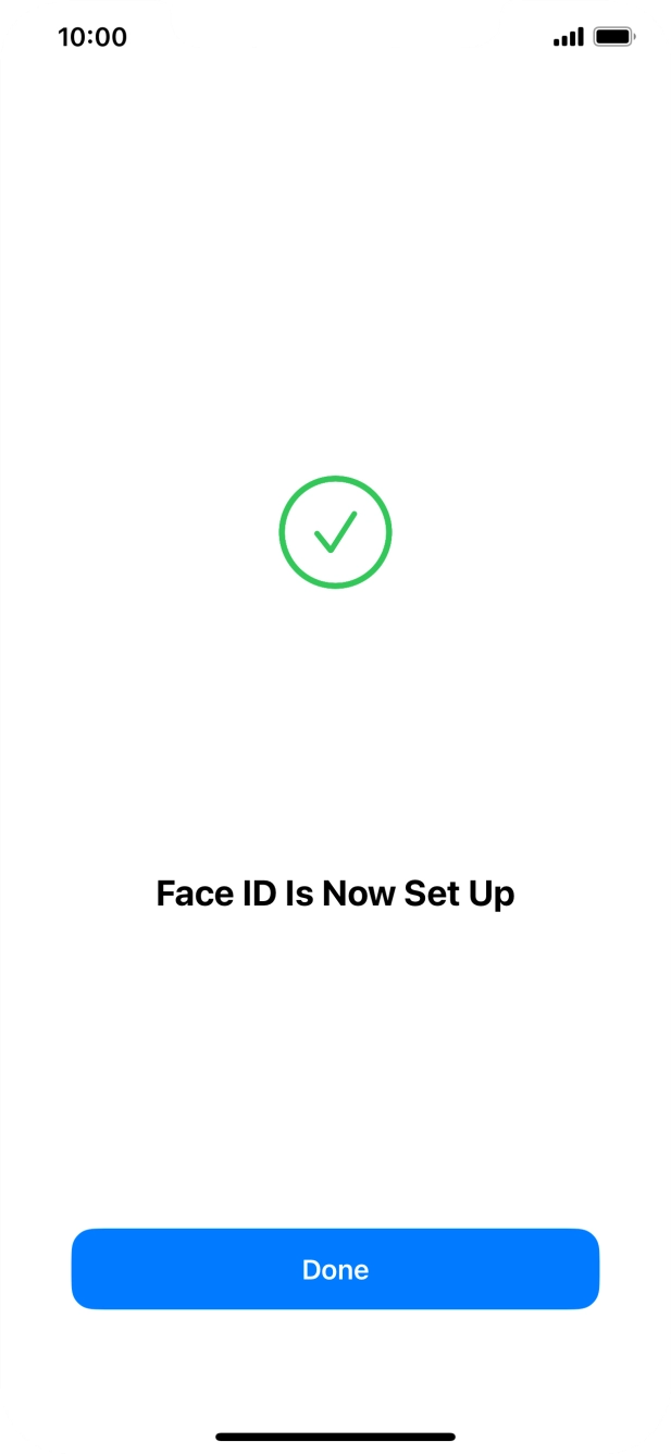 Press Done. If you haven't previously selected a lock code, key in a code of your own choice twice.
