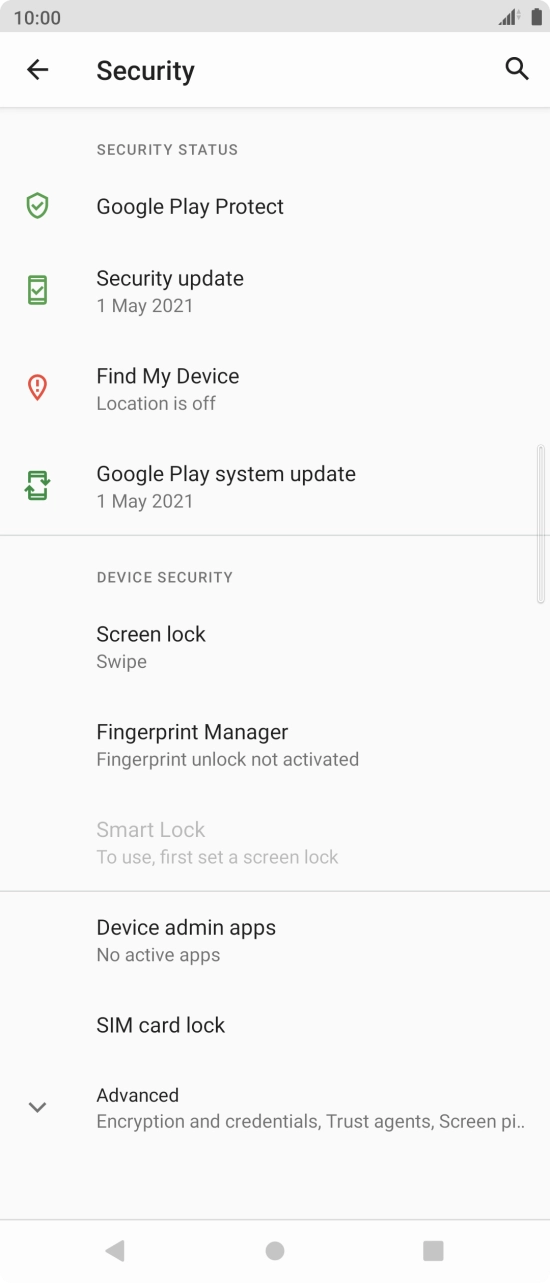 Press Fingerprint Manager. Press Fingerprint Manager.