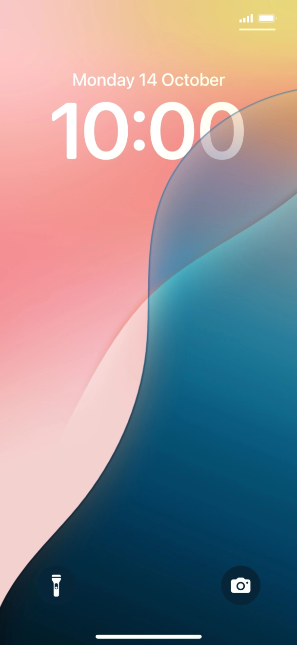 Press and hold anywhere on the lock screen. Press and hold anywhere on the lock screen.