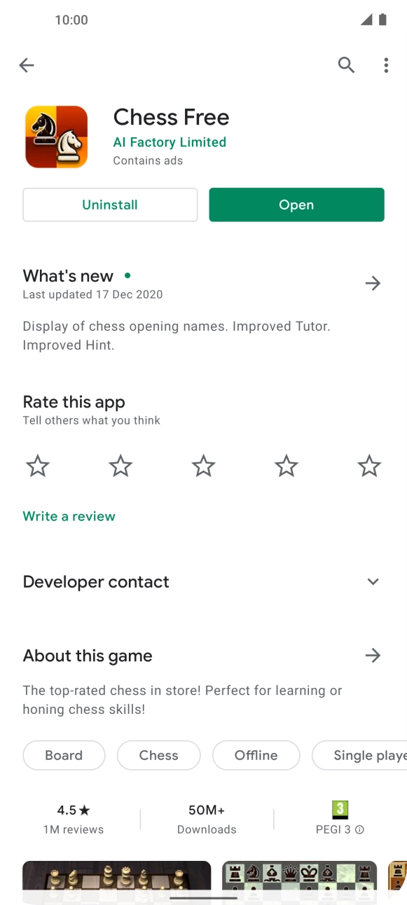 Press Uninstall.