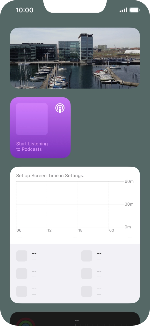 Press and hold the required Widget Stack. Press and hold the required Widget Stack.