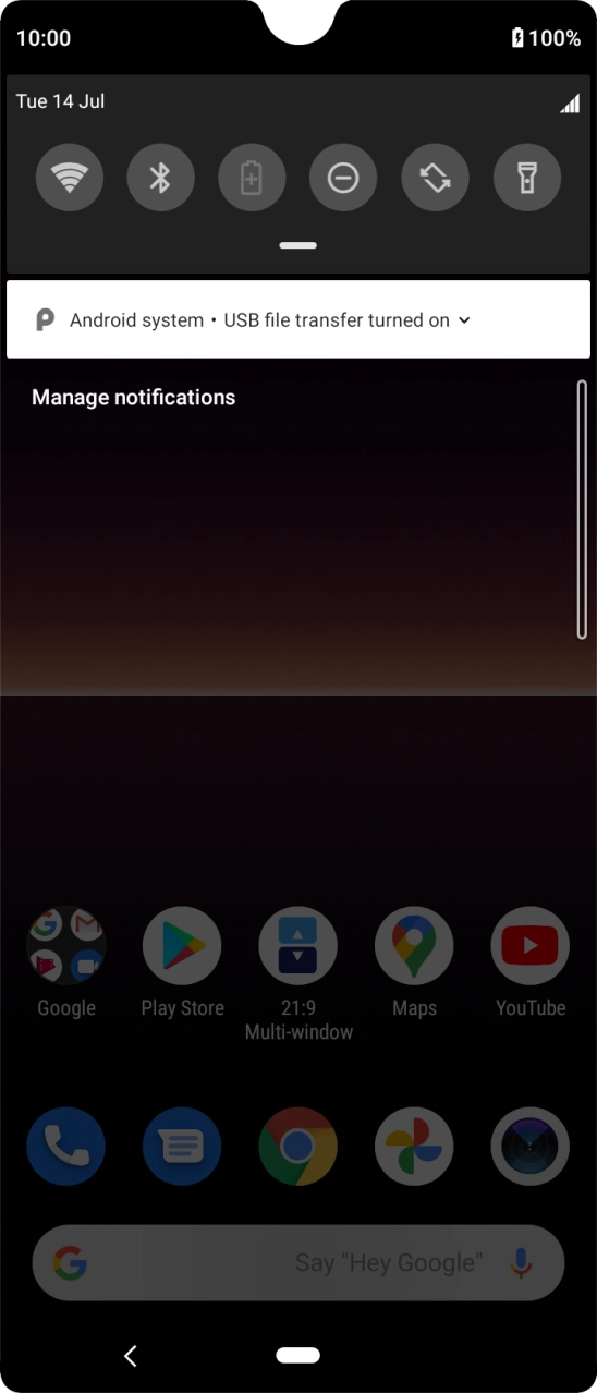Press Android system. Press Android system.