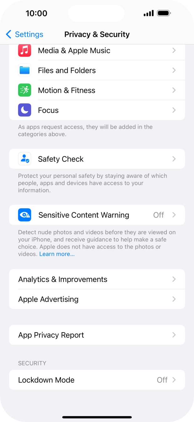 Press App Privacy Report.