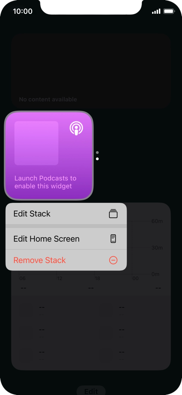 Press Edit Stack. Press Edit Stack.